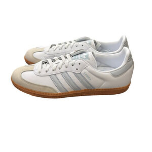 ADIDAS Samba OG IE0877 White Silver Sneakers Womens Size 9.5 New